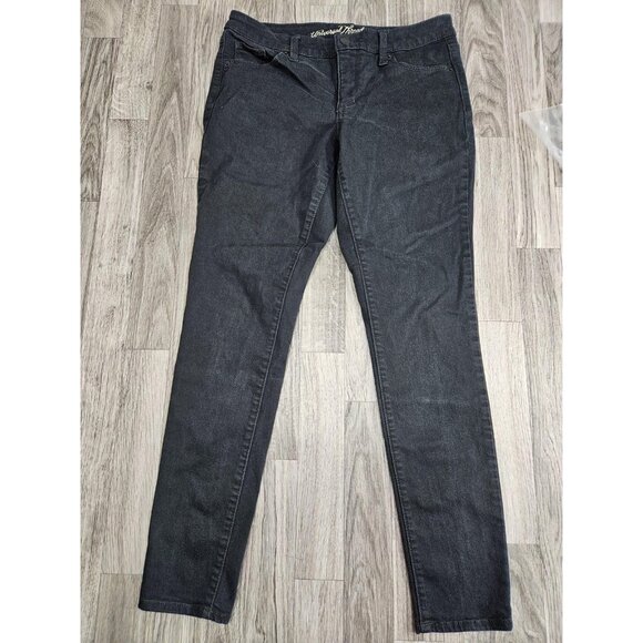 (3/$35) Universal Thread Jeans Womens 6/28R Black Mid Rise Skinny Stretch Denim - Picture 1 of 12